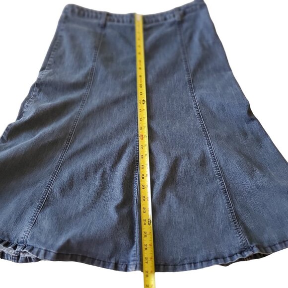 Riders by Lee A Line Denim Skirt Knee Length 14P - Picture 7 of 10
